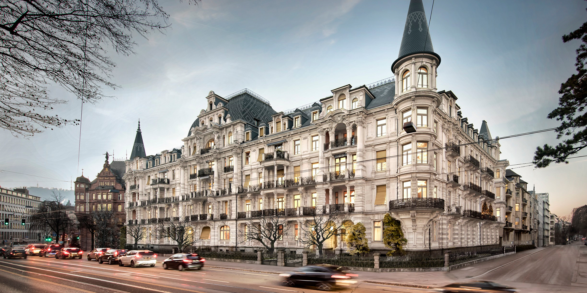 Weisses Schloss Zürich dunkel